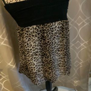 Tube top leopard print